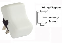 S P S T On/off Rocker Switch - White 3412035 *