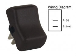 S P S T On/off Rocker Switch - Brown 3612165 *