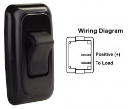 Switch Assembly Single On/off Rocker Switch With Bezel, Black 3612225 *