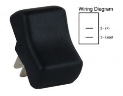 S P S T On/off Rocker Switch - Black 3612255 *