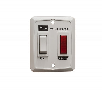 RV Water Heater Replacement Switch w/ Light Assembly - White 3932589
