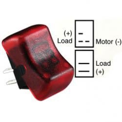 RV ILLUMINATED ON/OFF ROCKER SWITCH - RED 3412045