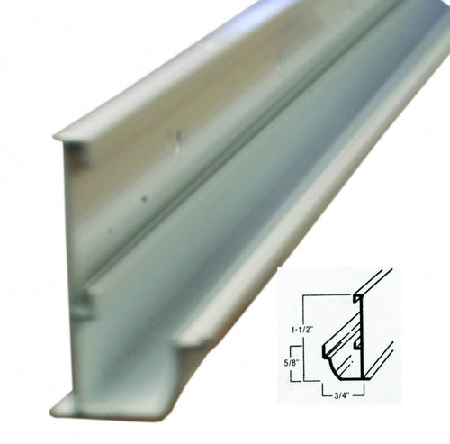 RV INSERT DRIP RAIL, J Channel Gutter White Aluminum  20 foot x 1.5