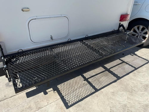 RV Bumper C Folding Storage Rack Heavy Duty Steel with Rugged Truck Bed Finish 72