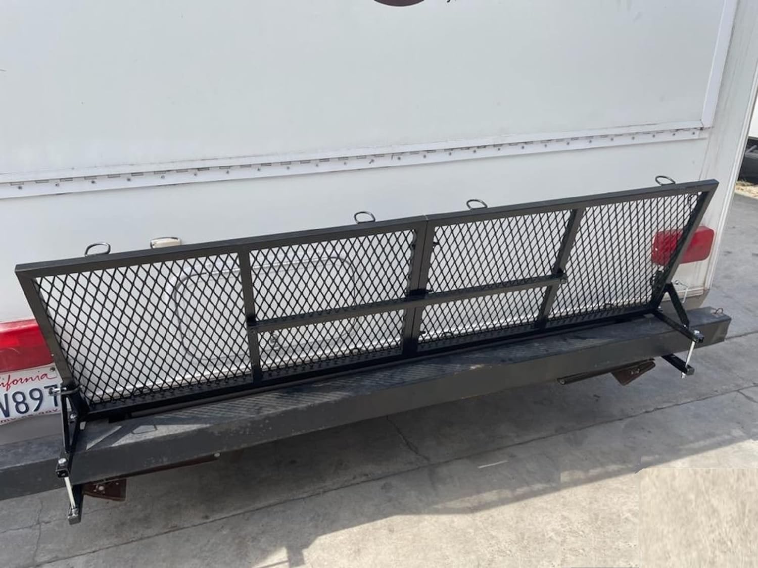 RV Bumper C Folding Storage Rack Heavy Duty Steel with Rugged Truck Be ...