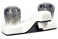 RV White Plastic Faucet - Bathroom 4" White 5304037