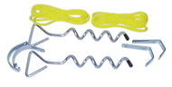 RV Awning Tie down System - Two Happy Hooks With Cord And Spiral Stakes 5100200 *